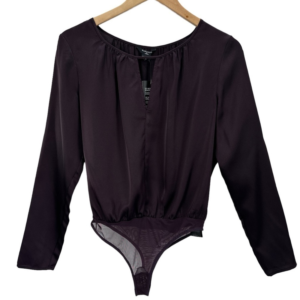 NWT Marciano by Guess Jenni Bodysuit Aubergine Plum